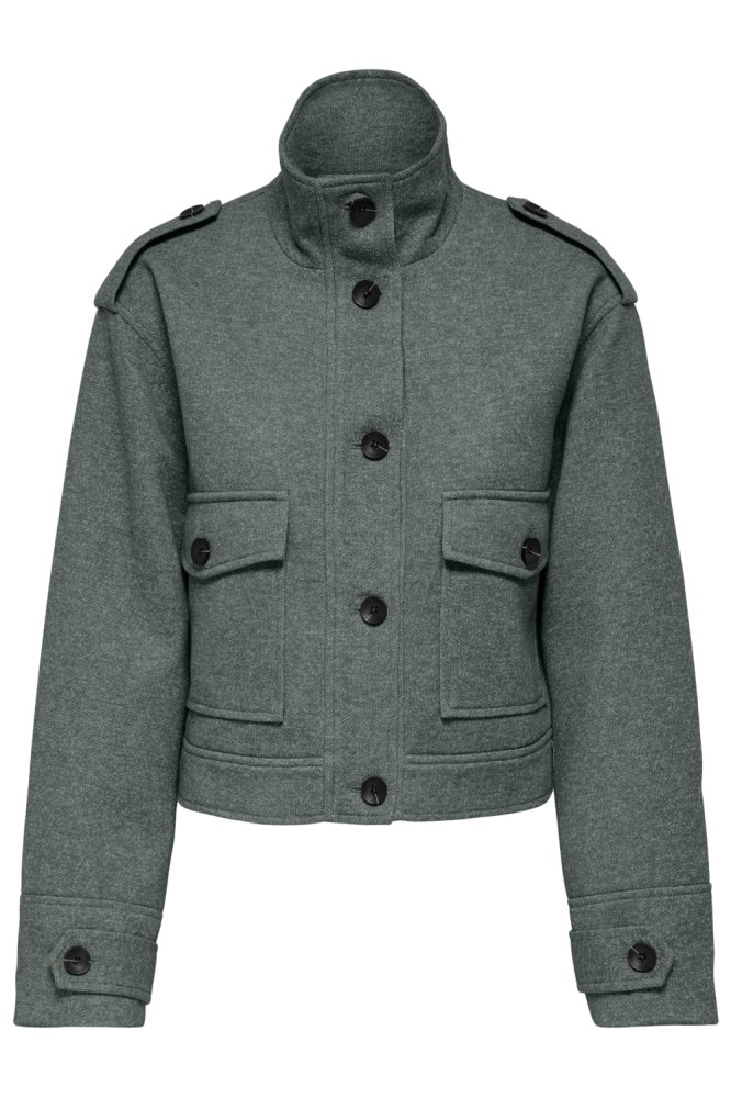 ONLSEDONA LIGHT COLLAR JACKET OTW C 15349195 Balsam Green/MELANGE